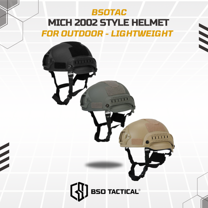 Helm Outdoor Tactical MICH 2002 Style Helmet With ACH Rail