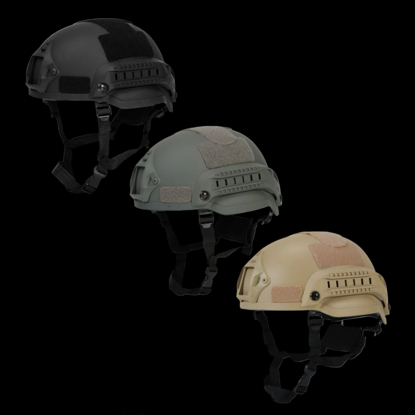 Helm Outdoor Tactical MICH 2002 Style Helmet With ACH Rail