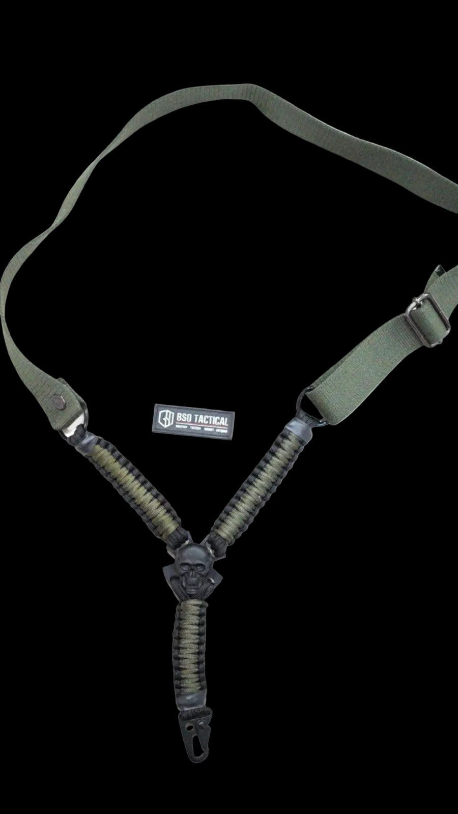 Tali Sandang Rangercord Sling Paracord Skull Custom Handmade 1 Point Metal Multifungsi Outdoor