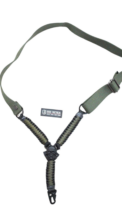 Tali Sandang Rangercord Sling Paracord Skull Custom Handmade 1 Point Metal Multifungsi Outdoor