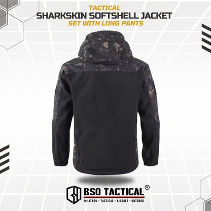Jaket Celana Outdoor Sharkskin Softshell Jacket Set with Long Pants Outdoor Gear