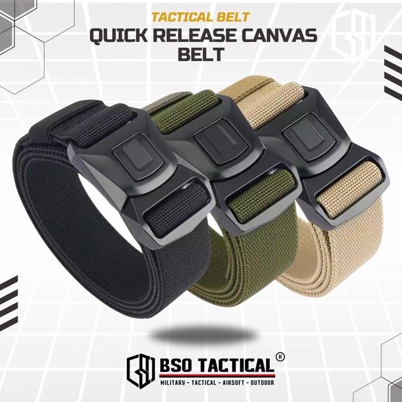 Ikat Pinggang Tactical Belt Rustproof Canvas Metal Buckle Casual Outdoor Belt