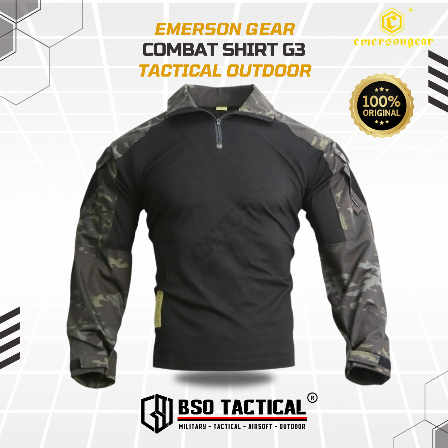 Emerson Gear Combat Shirt Tactical G3 Outdoor Shirt Baju Olahraga Luar Ruangan Gaya Taktis
