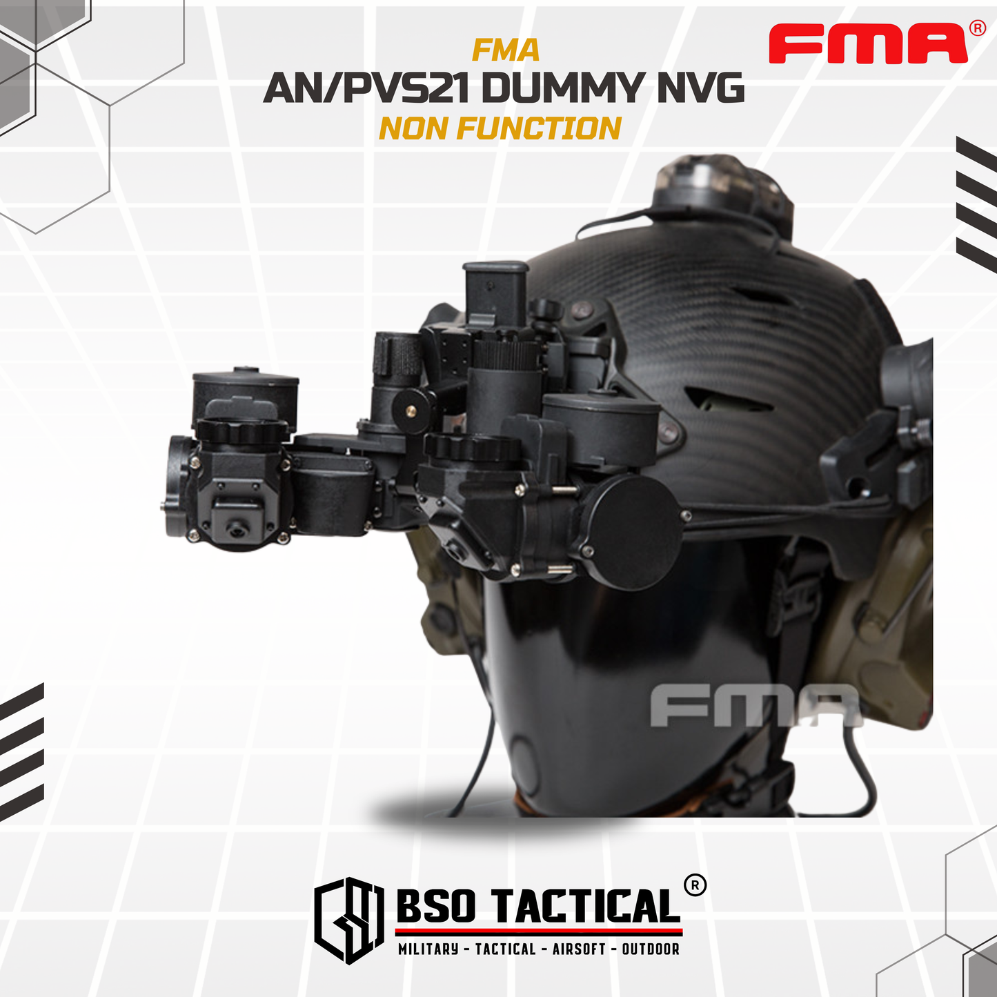 FMA Airsoft Helmet PVS21 NVG Night Vision Goggle DUMMY Model No Function Cosplay Toys - TB1300