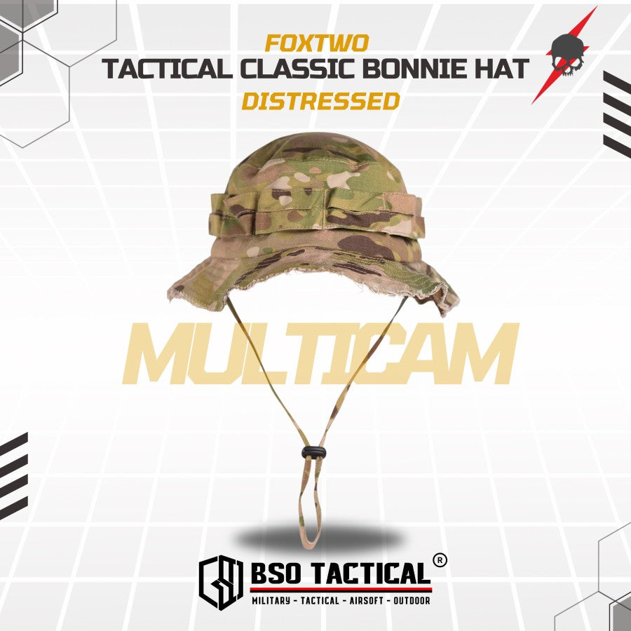 FOX TWO Topi Rimba Distressed Classic Tactical Boonie Hat Outdoor Original Foxtwo