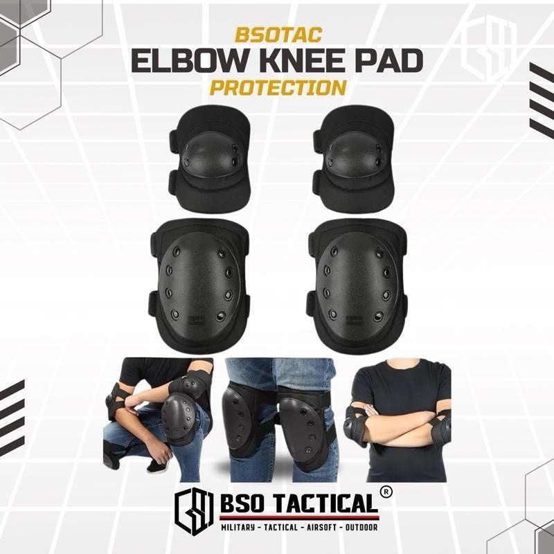 Kneepad Elbow Set Tactical Outdood Pad SWAT Style