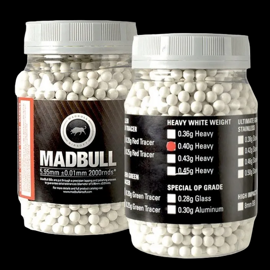 Madbull 6mm BB 0.40 0,40 2000rds Heavy White Precision BB - ORIGINAL