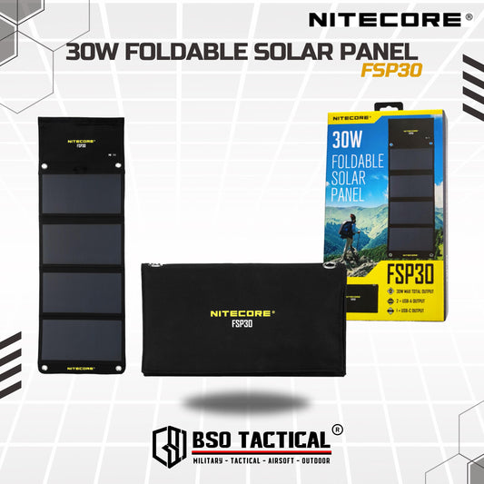 NITECORE FSP30 Portable Foldable 30W Solar Panel Outdoor Camping Power Charger - ORIGINAL