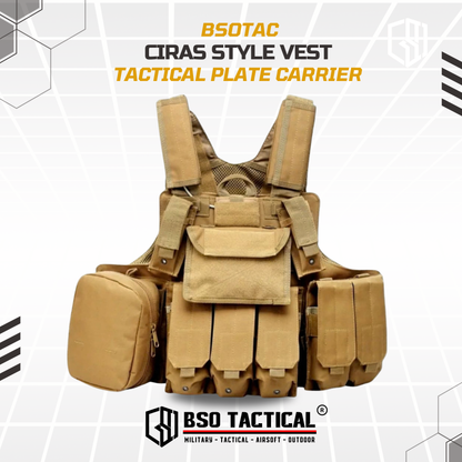 Rompi Ciras Style Tactical Vest Plate Carrier Set