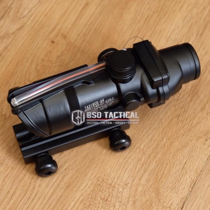 Red Dot Scope Acog 1X32 Picatinny Rail Full Metal Fiber Optic Sight for Toys Matal CNC