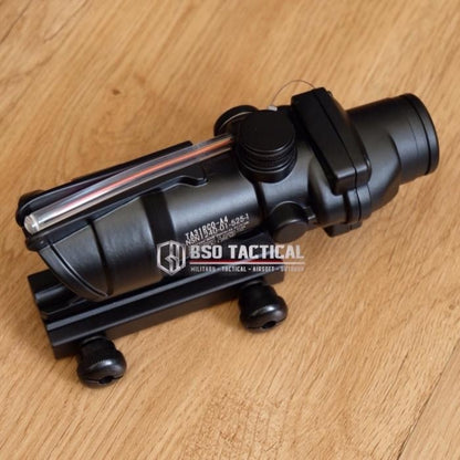 Red Dot Scope Acog 1X32 Picatinny Rail Full Metal Fiber Optic Sight for Toys Matal CNC