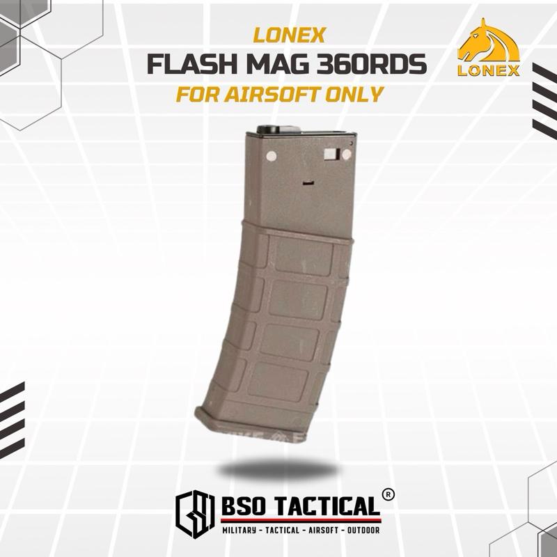 Lonex Mag Tarik 360 Rounds Metal Flash Mag High Cap
