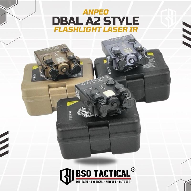 Senter Laser DBAL A2 Tactical Light LED Flaslight with Switch