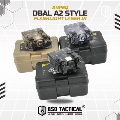 Senter Laser DBAL A2 Tactical Light LED Flaslight with Switch
