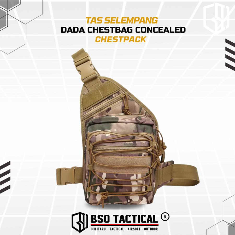 Tas Selempang Dada Tactical Chestbag Concealed Sling Chestpack