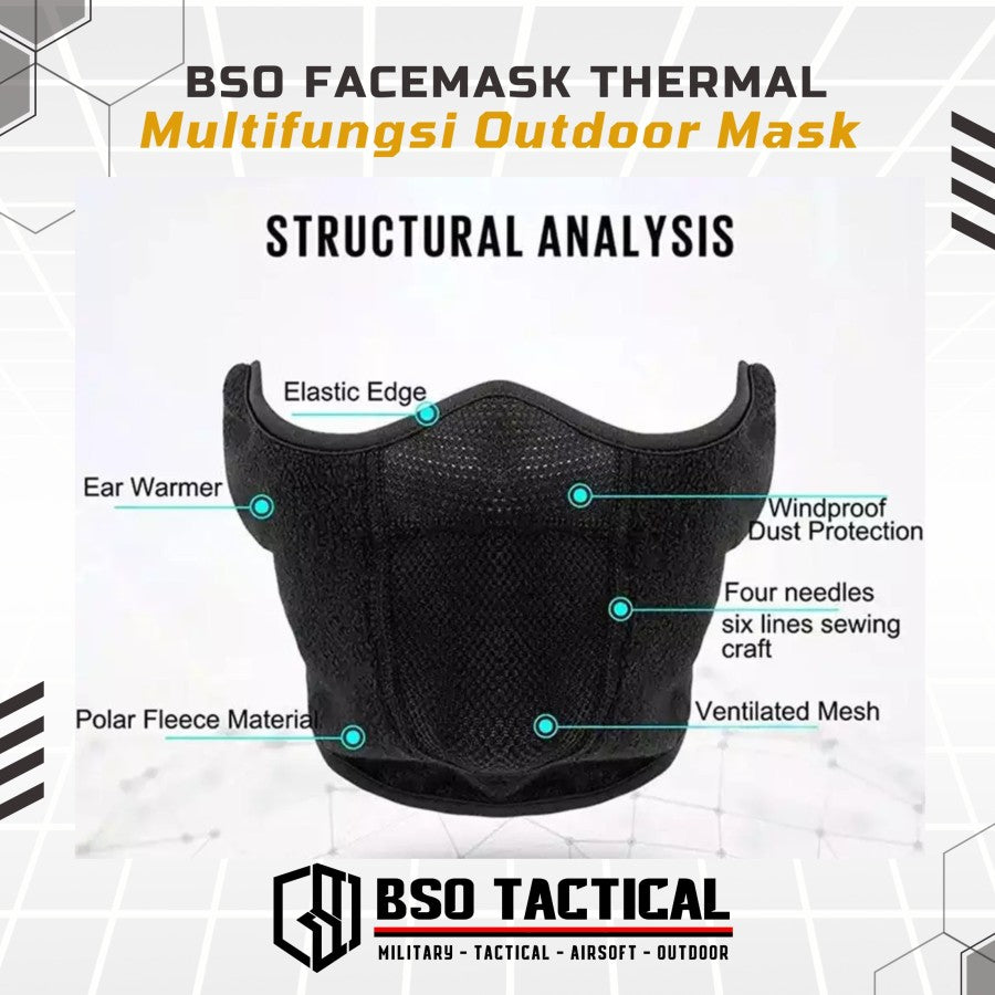 BSO Multifunctional Thermal Face Mask Outdoor Breathable Half Face Mask