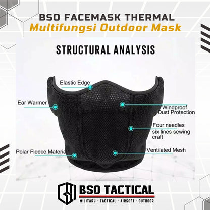 BSO Multifunctional Thermal Face Mask Outdoor Breathable Half Face Mask