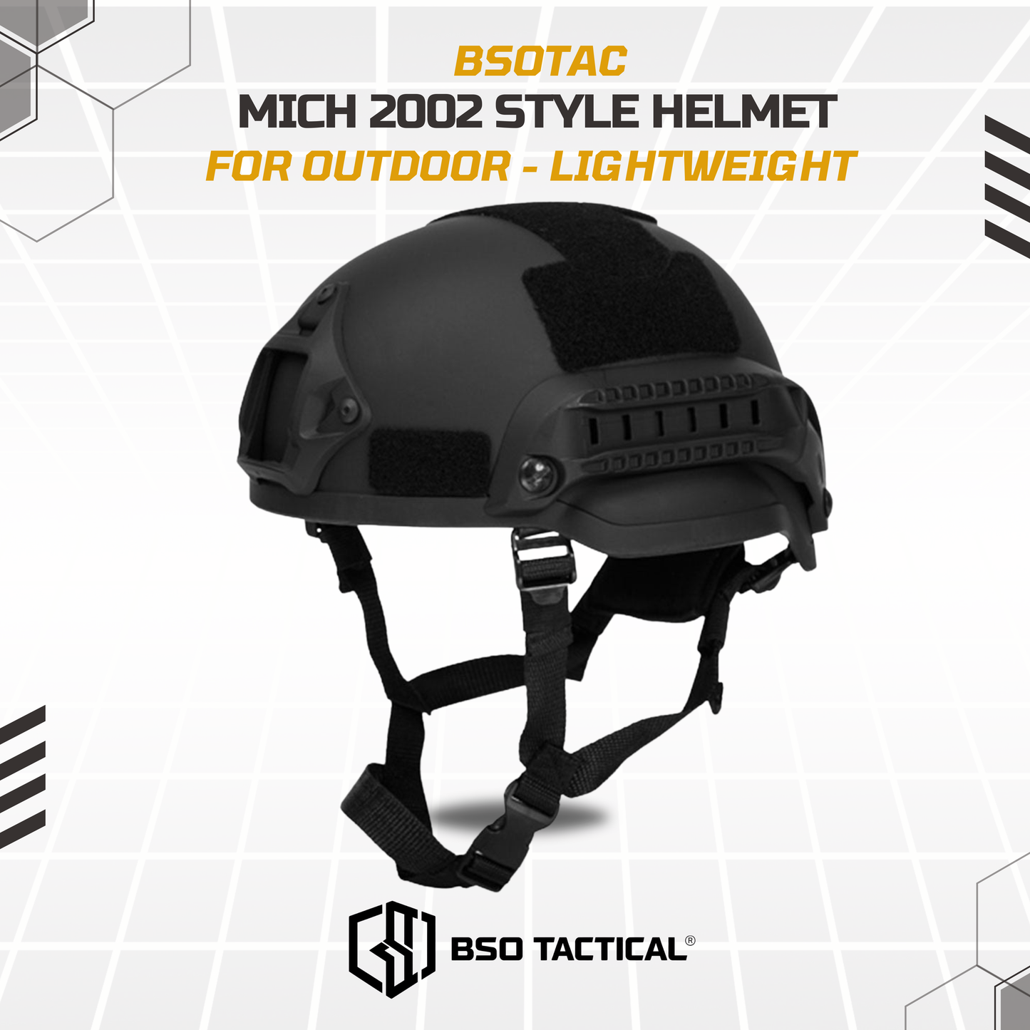 Helm Outdoor Tactical MICH 2002 Style Helmet With ACH Rail