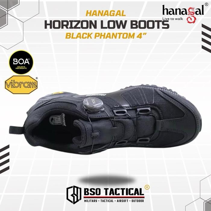 Sepatu Tactical Outdoor Boots Hanagal Horizon 4” BOA IPSC Vibram ORI
