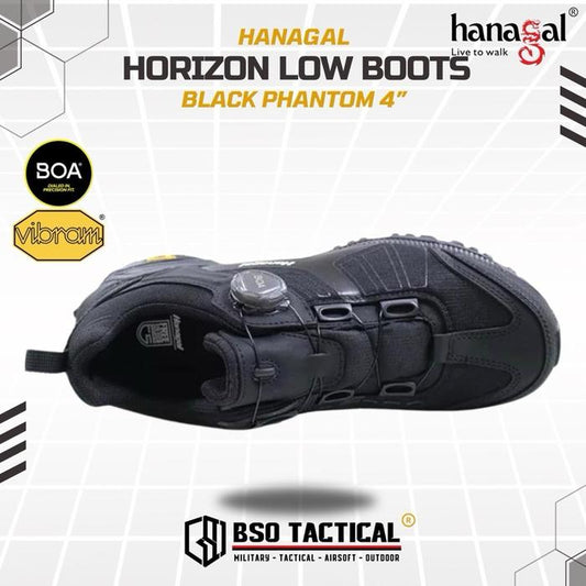 Sepatu Tactical Outdoor Boots Hanagal Horizon 4” BOA IPSC Vibram ORI