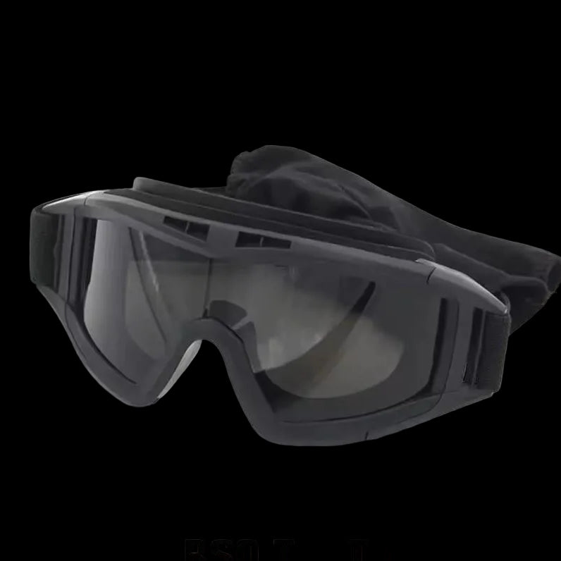 Tactical Outdoor Goggle 3 Lens Rubber Polymer Multifungsi Eye Protection