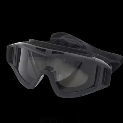Tactical Outdoor Goggle 3 Lens Rubber Polymer Multifungsi Eye Protection