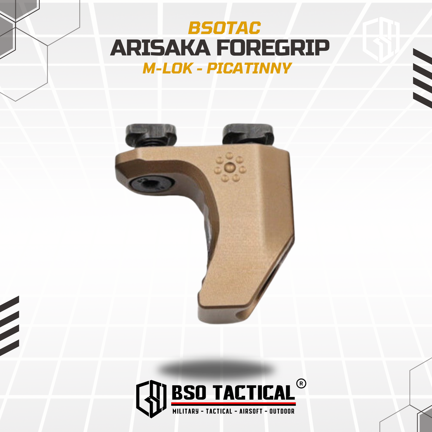 Arisaka Style Tactical Foregrip Handstop CNC Picatinny MLOK Grip