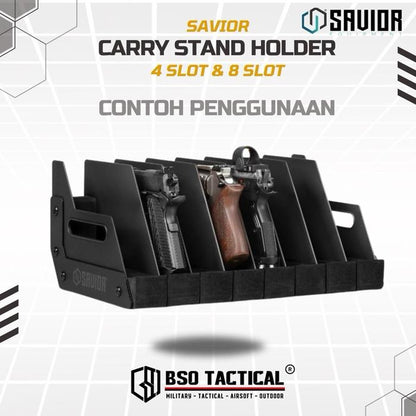 Savior Carry Stand Rack Display 4 SLOT & 8 SLOT