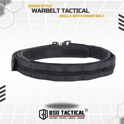 Ikat Pinggang Outdooor Belt Molle 2 Layer dengan Buckle Alloy dan Sistem Molle untuk Perlengkapan Outdoor Outer Inner Belt