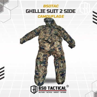 Baju Ghillie Suit 2 Side Tactical Outdoor Set Camo Sports