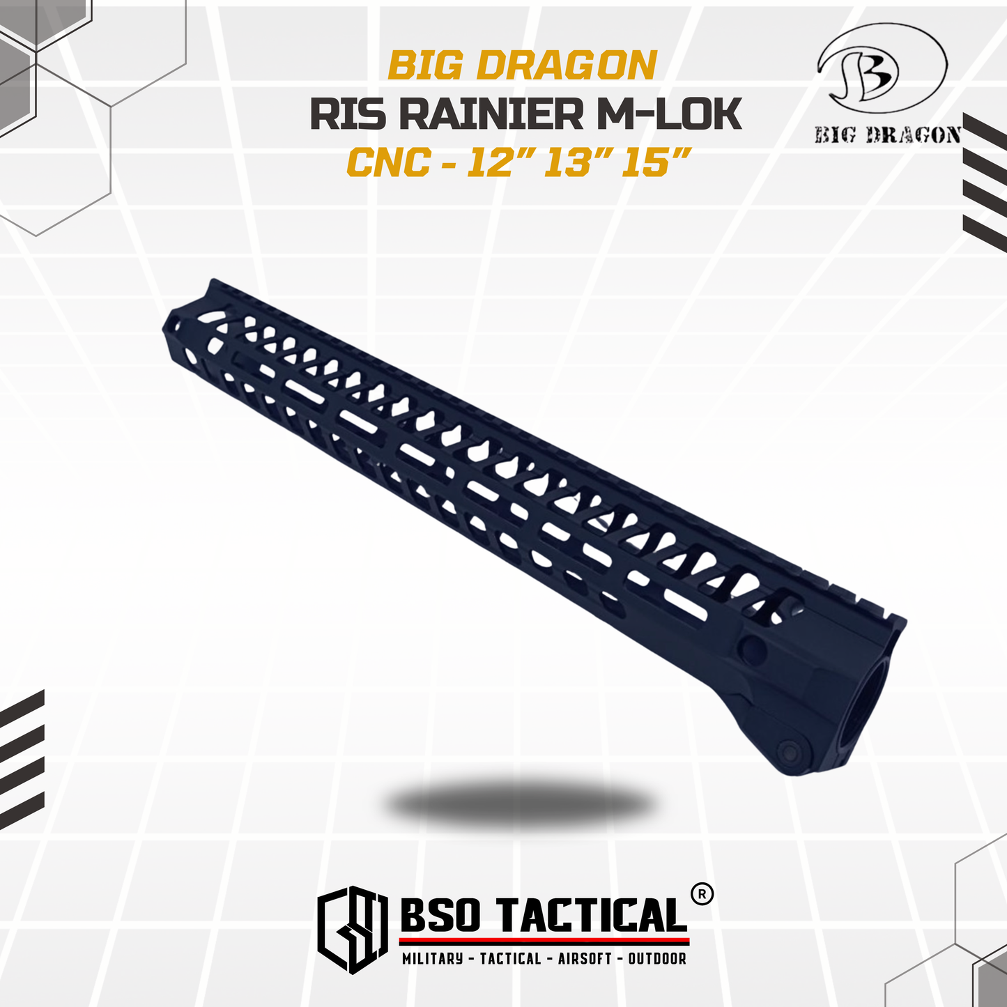 BD Tactical RIS MLOK Rainier Arm SWITCH 556 AR 15 Handguard - 12” 13” 15”