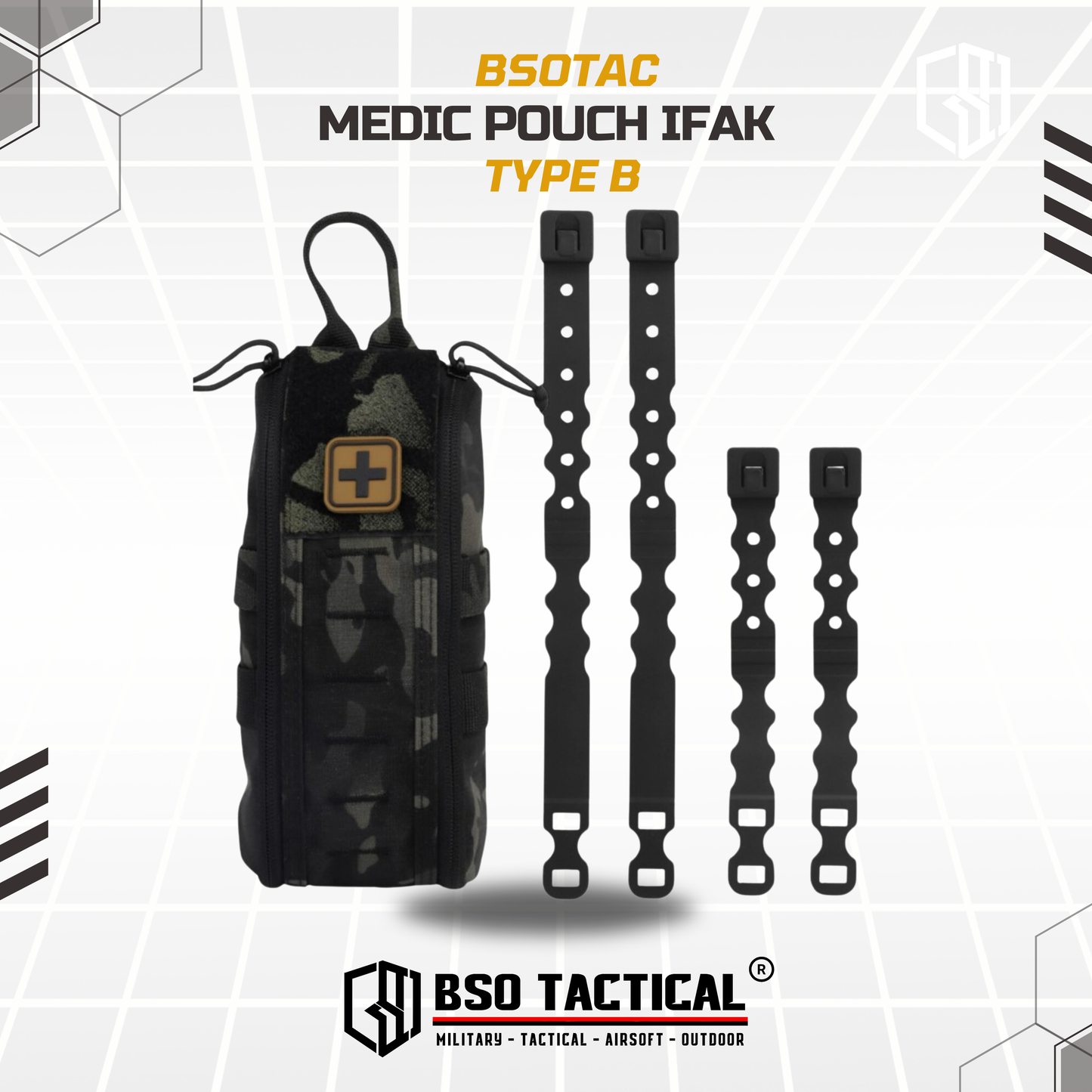 Quick Release First Aid Pack B IFAK Medical Pouch Molle FREE Medic Patch Outdoor