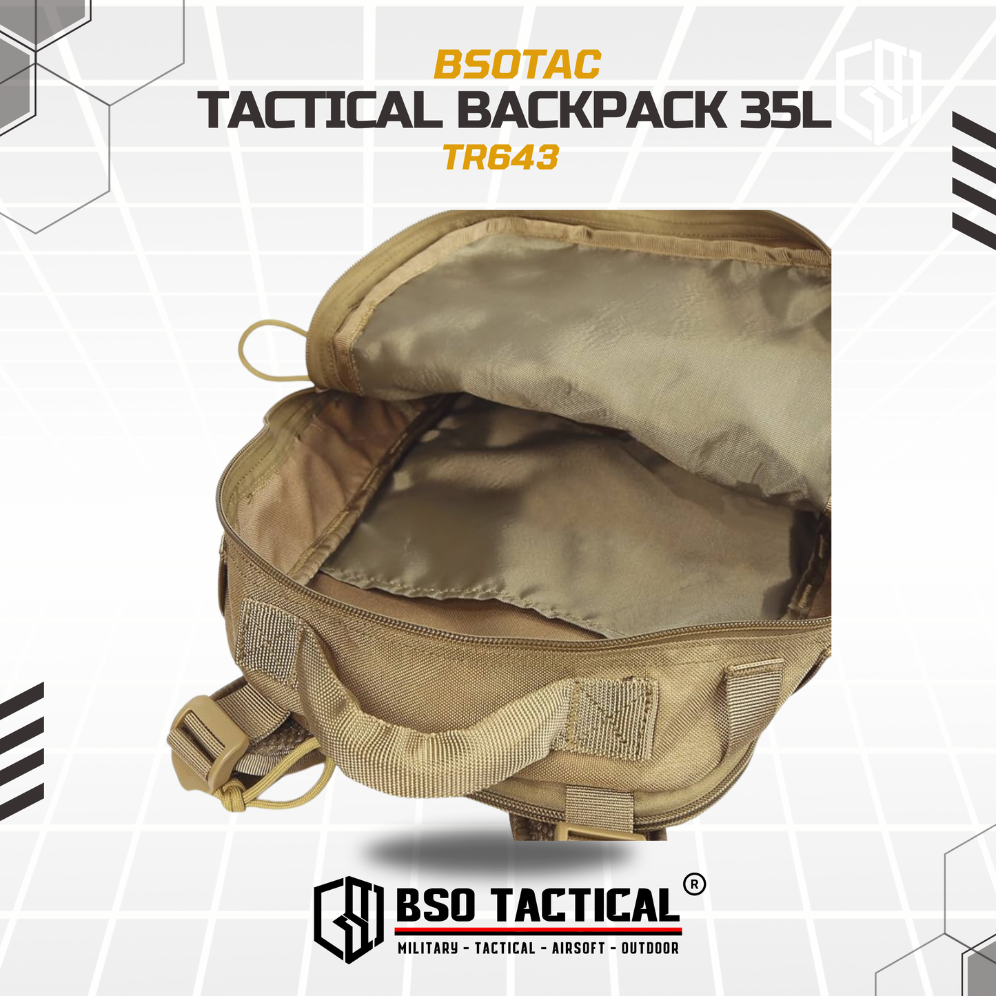 Tas Ransel Multifungsi Molle 35L Outdoor Backpack Bag - TR643
