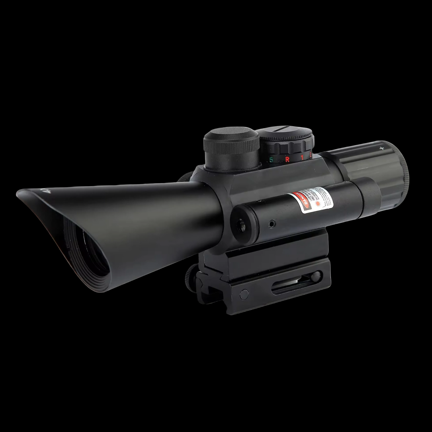 Scope M7 LS 4x30 with Red Laser Full Metal Picatinny Rail