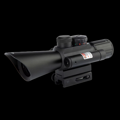 Scope M7 LS 4x30 with Red Laser Full Metal Picatinny Rail