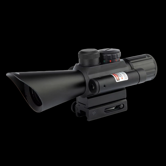 Scope M7 LS 4x30 with Red Laser Full Metal Picatinny Rail
