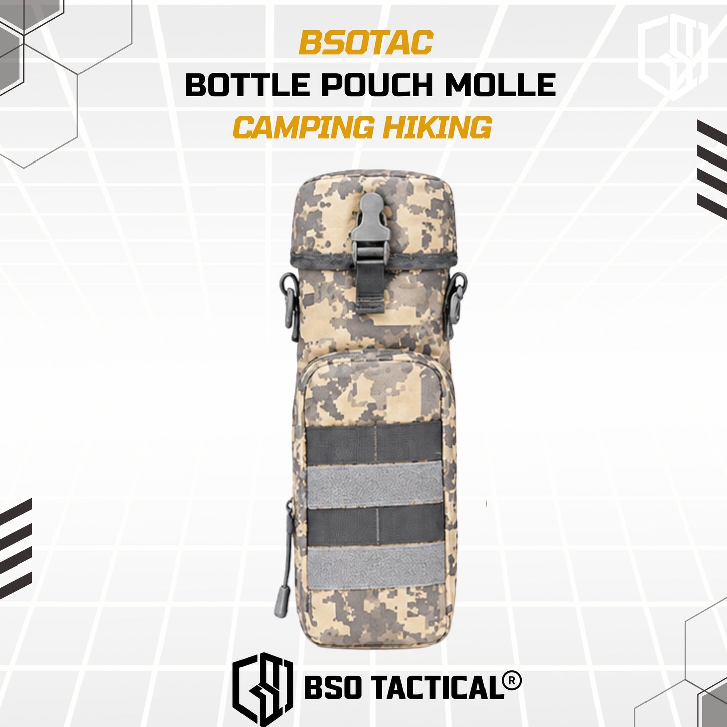 Tas Selempang Outdoor dengan Bottle Pouch Molle for Hiking Camping Outdoor Bag