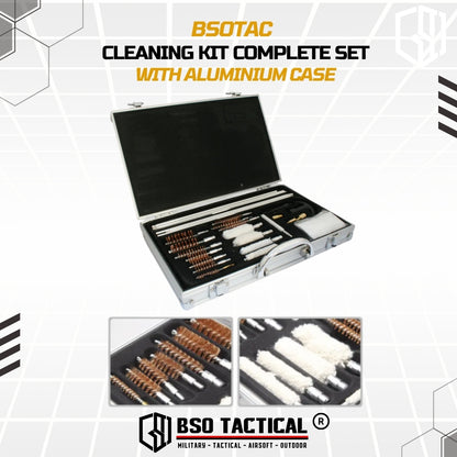 Cleaning Kit Tactical for Barrel Cleaner Complete Set with Alumuniun Case Outdoor