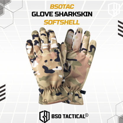 Sarung Tangan Thermal Outdoor Glove Sharkskin Softshell Sport Camo Full Finger Waterproof Windproof Fleece Bahan Nylon Polyester Polar Hangat