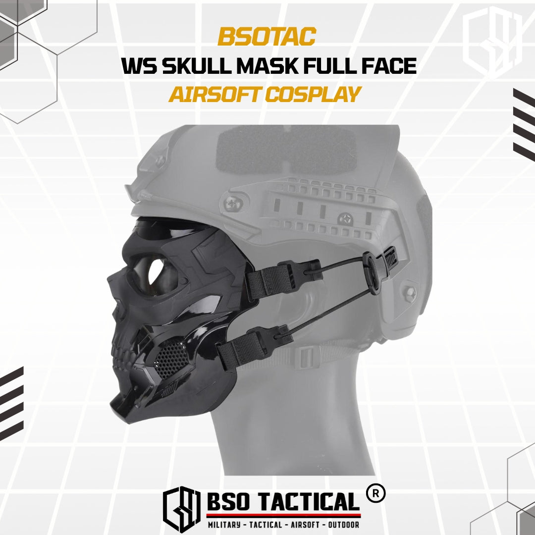 WoSport Masker Full Face Tactical Mask Skull Cosplay Tengkorak Mask Motorcycle