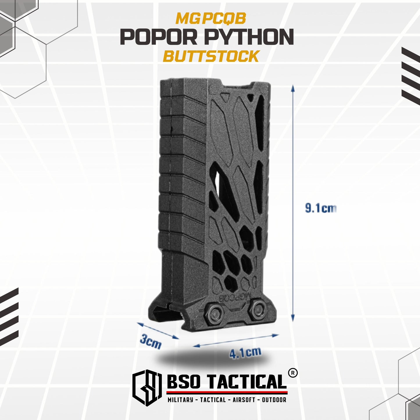 Popor Tactical Python Buttstock Nylon Stock AEG WGG Adjustable