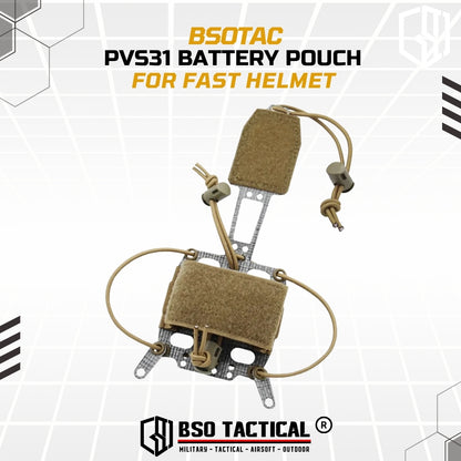 FC Style Tactical Battery Case PVS31 Pouch for Helmet Retention System