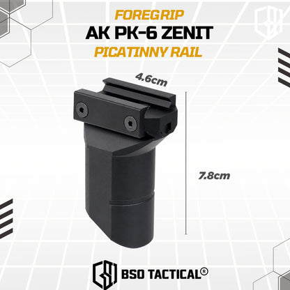 AK Tactical Vertical Foregrip PK-6 Zenit Style 20mm Picatinny Rail CNC