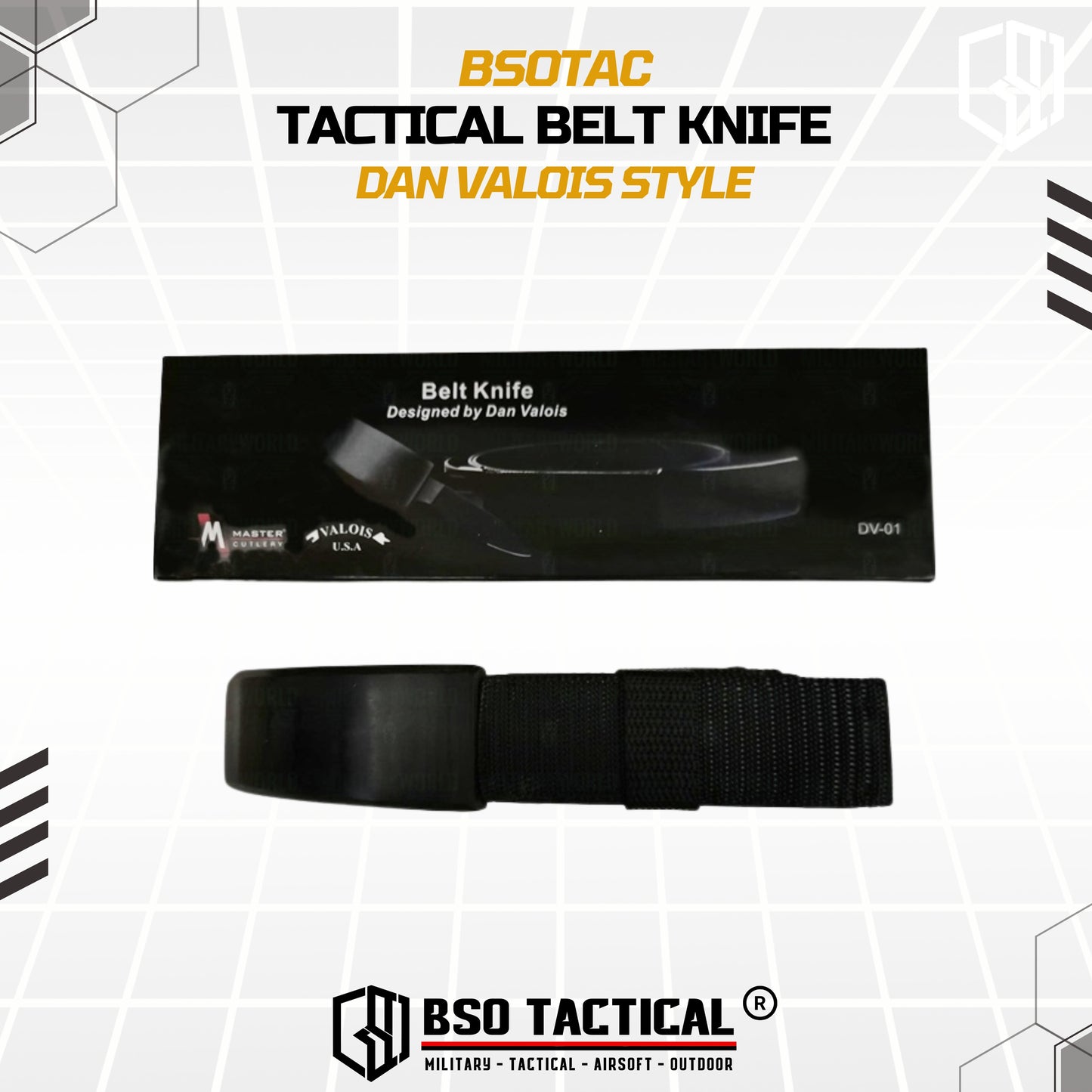 Tactical Belt Outdoor Knife Dan Valois Style Gesper Pisau Ikat Pinggang for Outdoor Camping Hiking EDC Gear