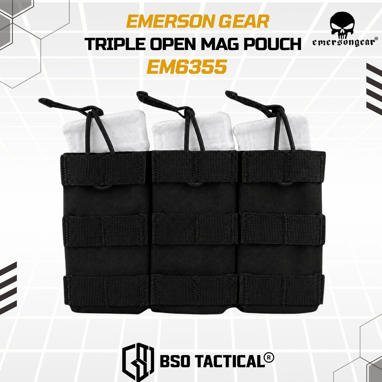Emerson Gear Pouch Molle Triple Open Mag Pouch 500D Bag