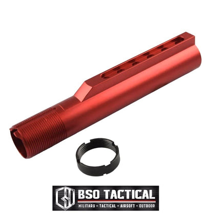 Tabung Popor Airsoft WA M4 GBB Rifle 6 Position Airsoft Pipe Stock RED