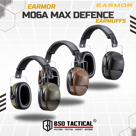 Earmor M06A Hearing Protection Max Defense Tactical Safety Earmuff