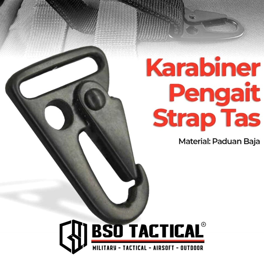 Carabiner Swivel Kaitan Strap Tali Hook Sling Baja Material Pengait Tas Sling Outdoor