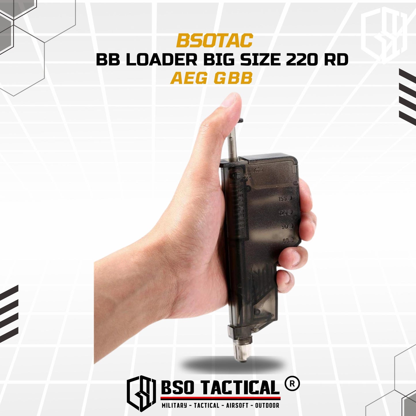 BB Loader Big Size 220 Rd BB 6mm Quick Reload Mag AEG GBB
