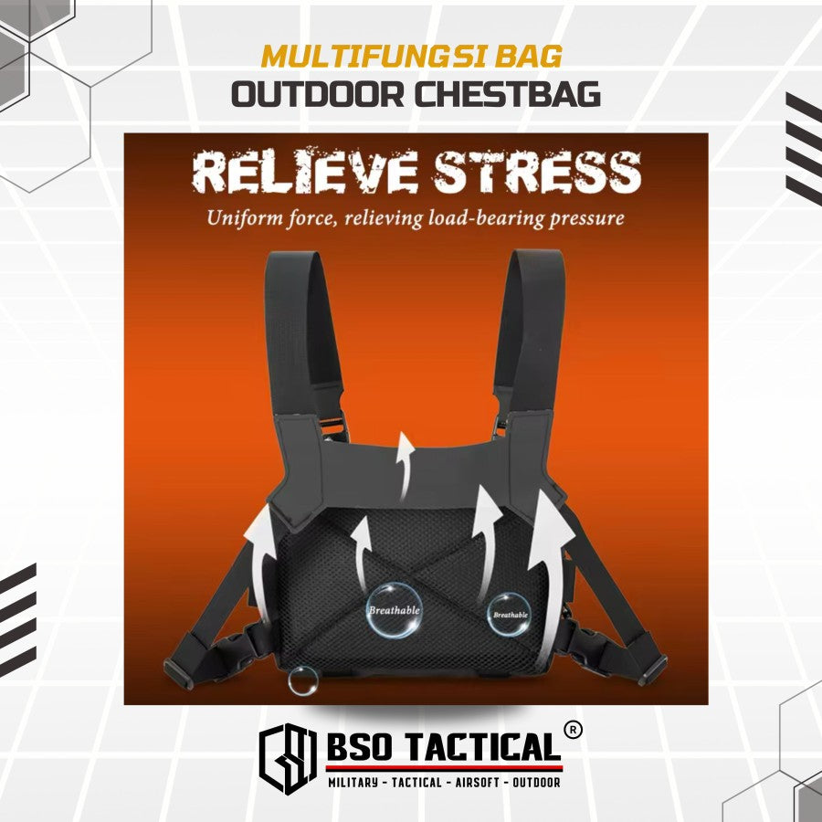 Tas Dada Tactical Chest Bag Multifungdi EDC Fishing Cycling Outdoor Multi Strap Portable
